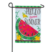 Evergreen Applique Garden Flag - Hello Sweet Summer