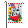Evergreen God Bless Patriotic Appliqued Garden Flag