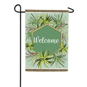 Evergreen Air Plants Appliqued Garden Flag