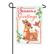 Evergreen Applique Garden Flag - Seasons Greetings