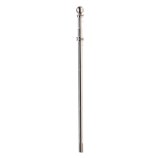 Evergreen Extendable House Flag Pole - Silver