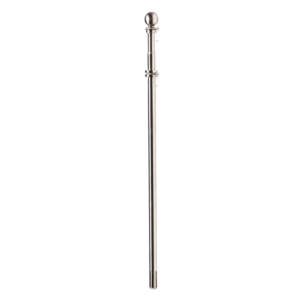 Evergreen Extendable House Flag Pole - Silver