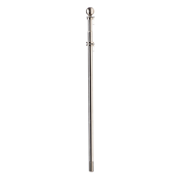 Evergreen Extendable House Flag Pole - Silver