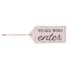 Evergreen Perfectly Paired Door Tag - To All Who Enter