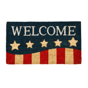 Evergreen Patriotic Stripes Coir Floor Mat
