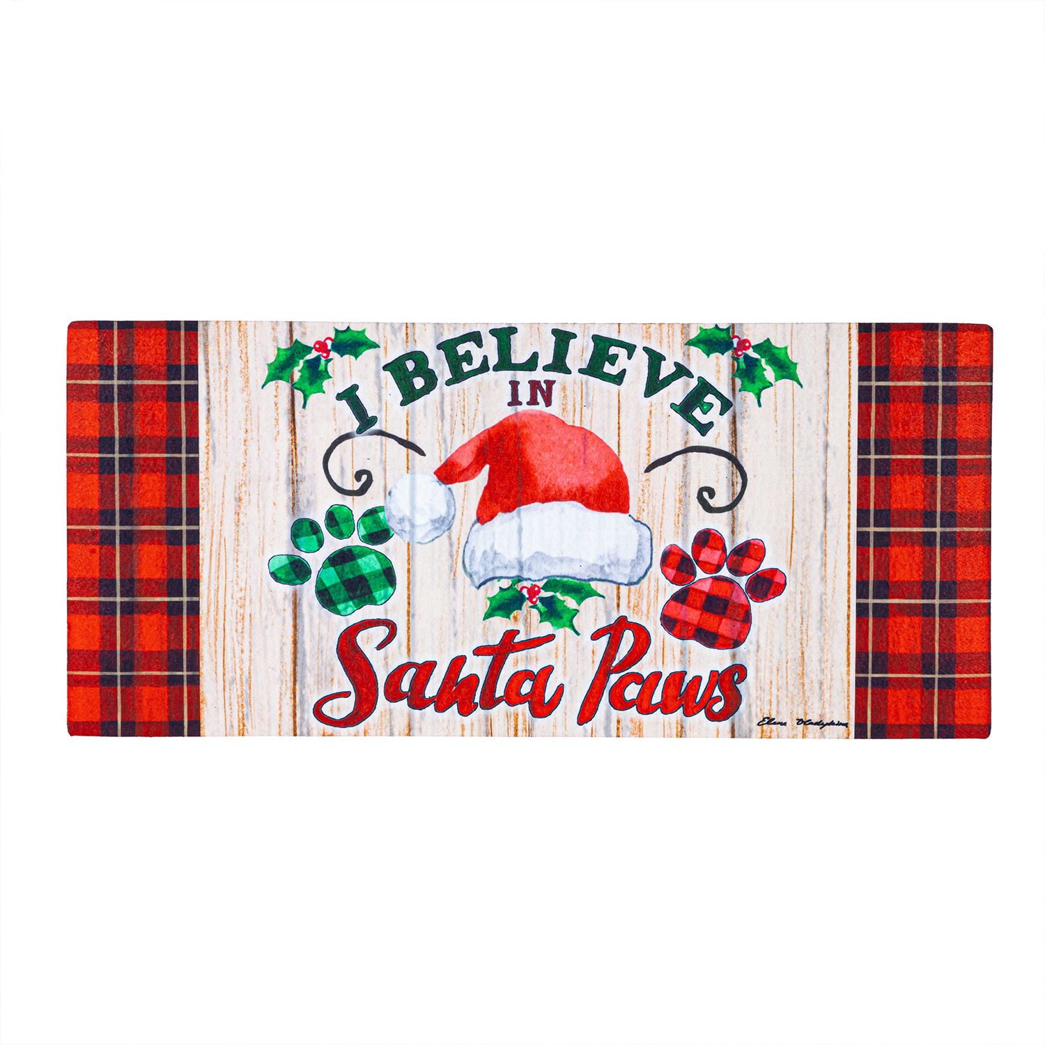 Evergreen Santa Paws Plaid Sassafras Switch Mat