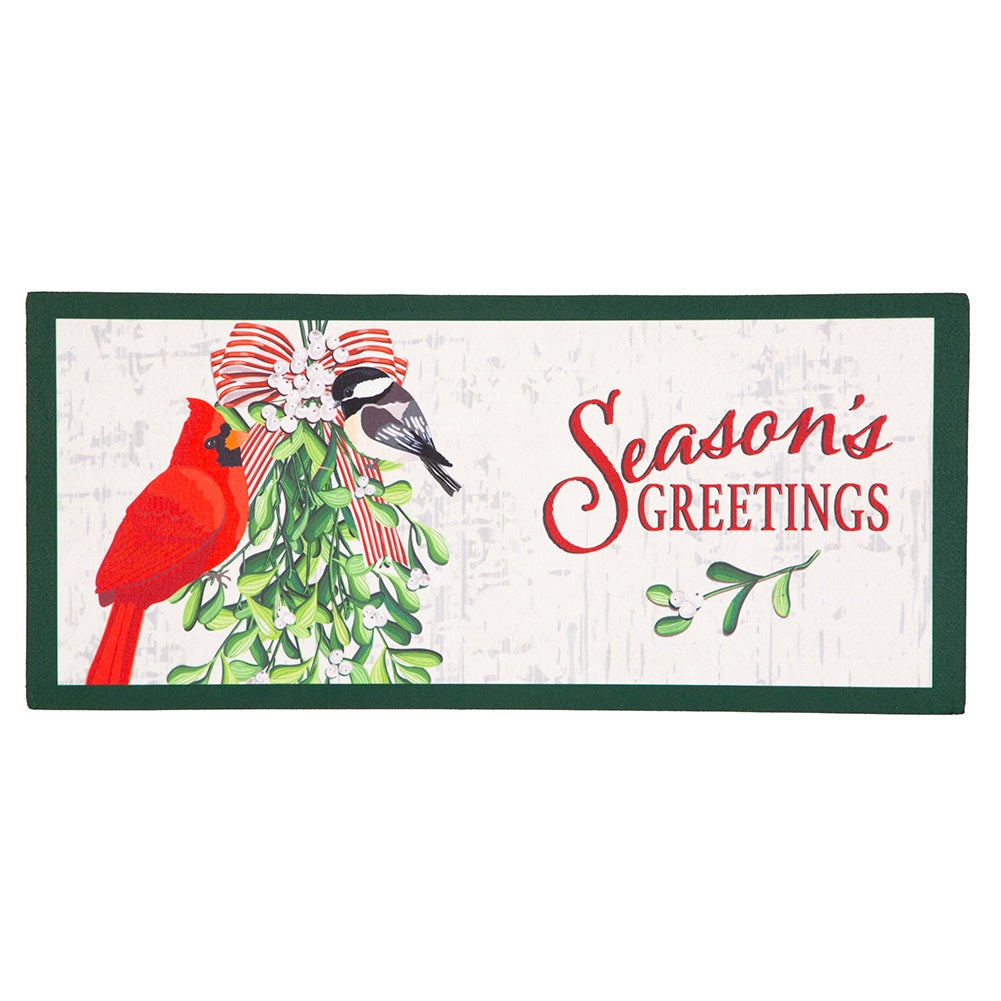 Evergreen Mistletoe and Cardinal Sassafras Switch Mat