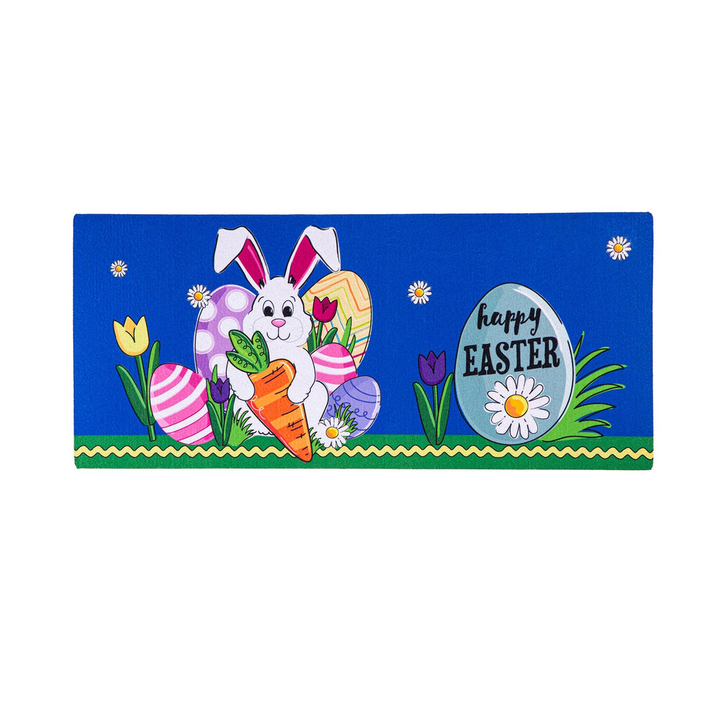 Evergreen Happy Easter Bunny and Carrot Sassafras Switch Mat