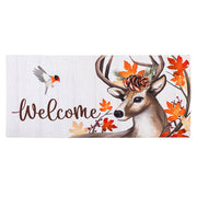 Evergreen Autumn Deer Wreath Sassafras Switch Mat