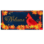 Evergreen Fall Cardinal Wreath Sassafras Switch Mat