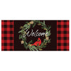 Welcoming Cardinal Wreath Sassafras Switch Mat