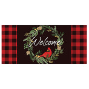 Evergreen Welcoming Cardinal Wreath Sassafras Switch Mat