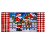 Evergreen Farm Santa & Highland Cow Sassafras Switch Mat