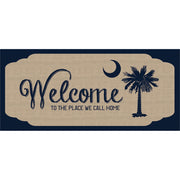 Evergreen South Carolina Welcome Burlap Sassafras Switch Mat