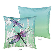 Dragonflies and Wildflowers Pillow Cover