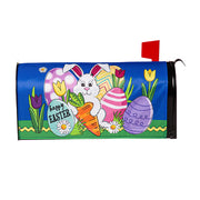 Evergreen Happy Easter Bunny and Carrot Mailbox Cover