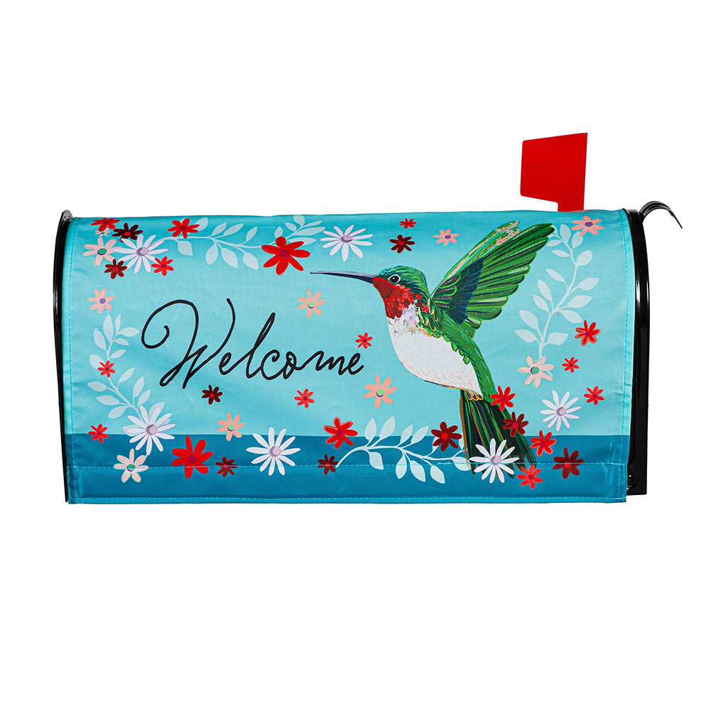 Evergreen Hummingbird Welcome Mailbox Cover