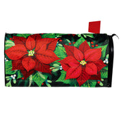 Evergreen Peace Poinsettia Mailbox Cover
