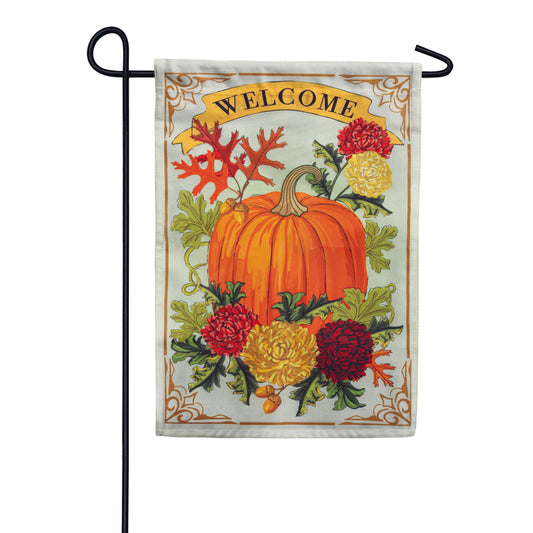 Evergreen Vintage Welcome Autumn Applique Garden Flag