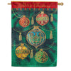 Evergreen Merry Christmas Ornaments Applique House Flag