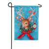 Evergreen Heartfelt Cheer Wonderful Reindeer Applique Garden Flag
