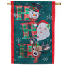 Evergreen Ho Ho Ho Christmas Icons Applique House Flag