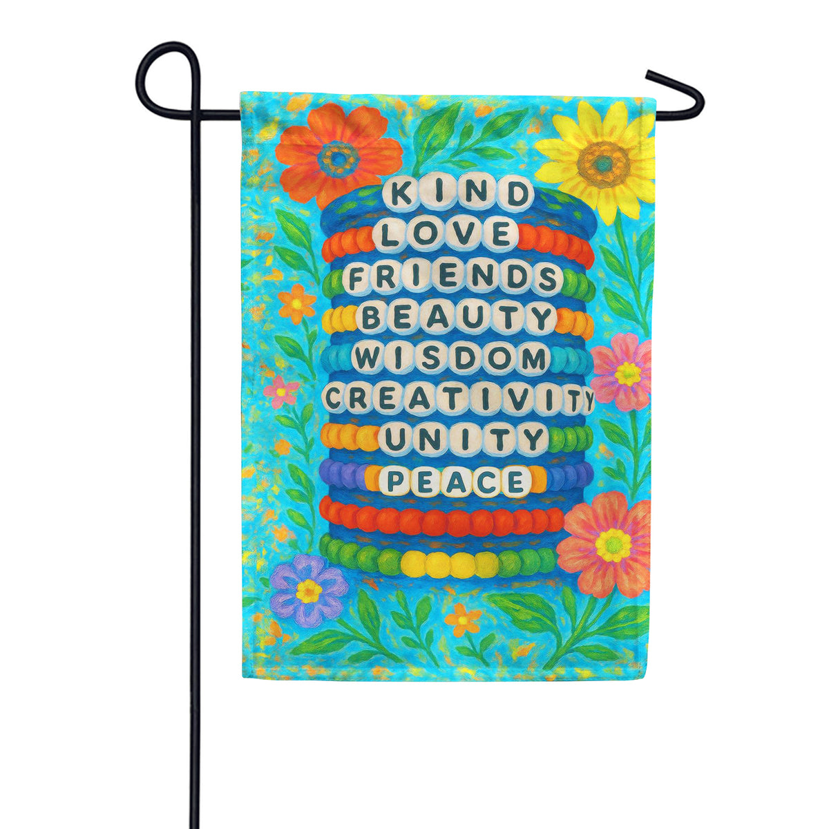 Evergreen Applique Garden Flag - Friendship Bracelet