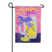 Evergreen Lavender Lemonade Applique Garden Flag