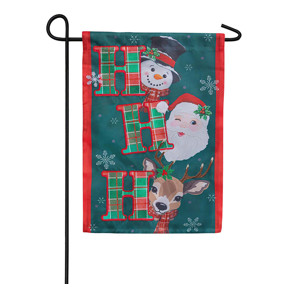 Evergreen Ho Ho Ho Christmas Icons Applique Garden Flag