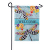 Evergreen Applique Garden Flag - Courtly Check Dragonfly