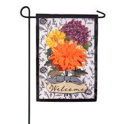 Evergreen Applique Garden Flag - Fall Floral Toile