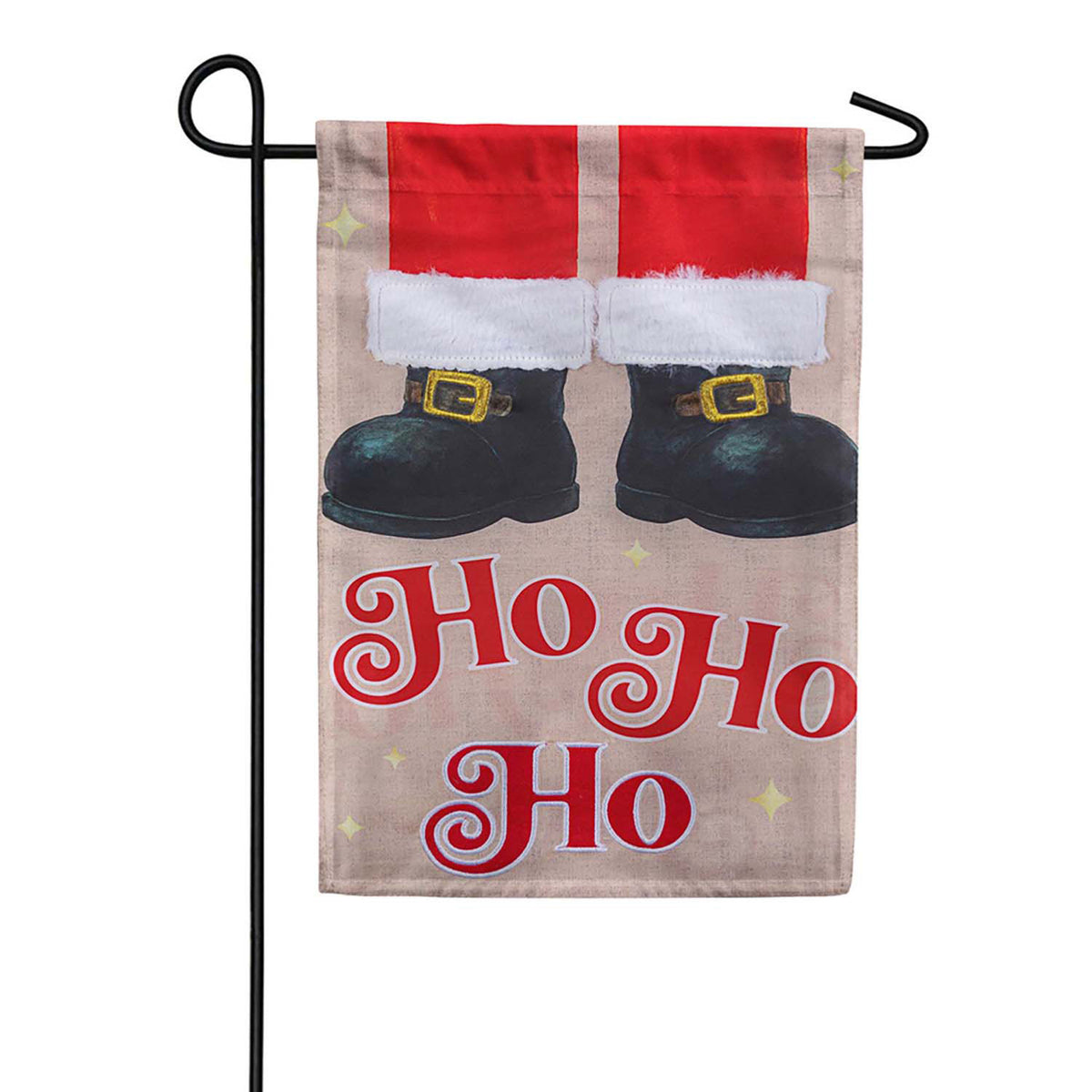Evergreen Santa's Magic Applique Garden Flag