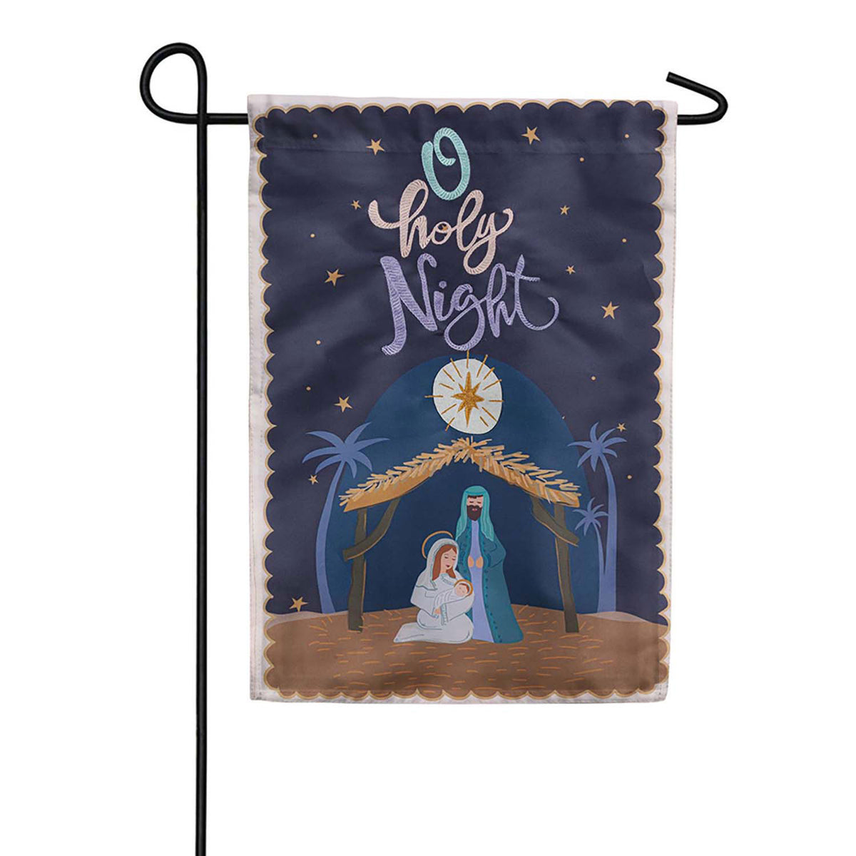 Evergreen O Holy Night Miracle Applique Garden Flag