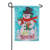 Evergreen Heartfelt Cheer Snowman Applique Garden Flag