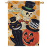 Evergreen Halloween Trio Burlap House Flag