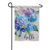 Evergreen Burlap Garden Flag - Hydrangea Bouquet