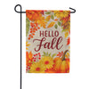 Evergreen Fall Floral Bloom Burlap Garden Flag