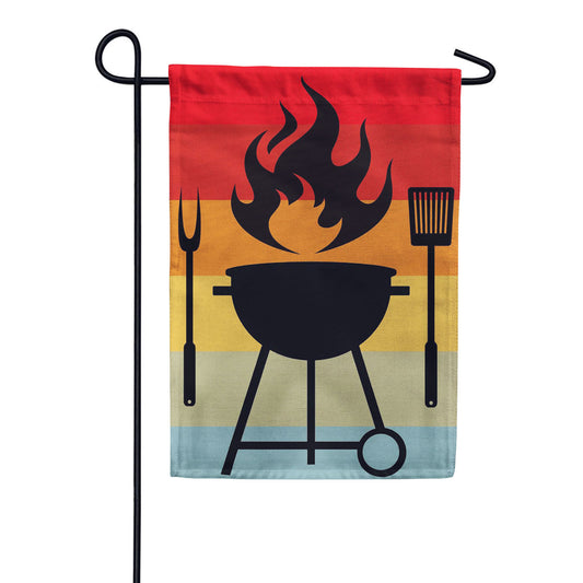 Evergreen Burlap Garden Flag - Gradient Grill