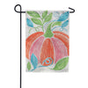 Evergreen Burlap Garden Flag - Fun Bright Pumpkin