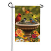 Evergreen Burlap Garden Flag - Bathing Birds
