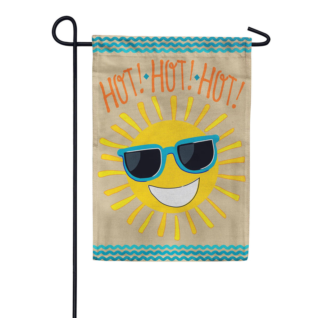 Evergreen Burlap Garden Flag - HOT HOT HOT Sunshine