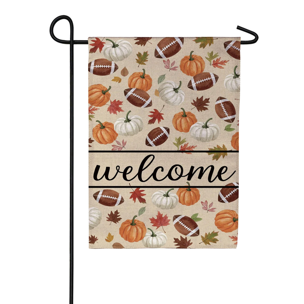 Evergreen Burlap Garden Flag - Game Day Welcome