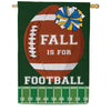 Evergreen Burlap House Flag - Fall Football