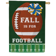 Evergreen Burlap House Flag - Fall Football