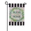 Evergreen Burlap Garden Flag - Bless Our Home