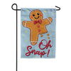 Evergreen Gingerbread Oh Snap! Burlap Garden Flag