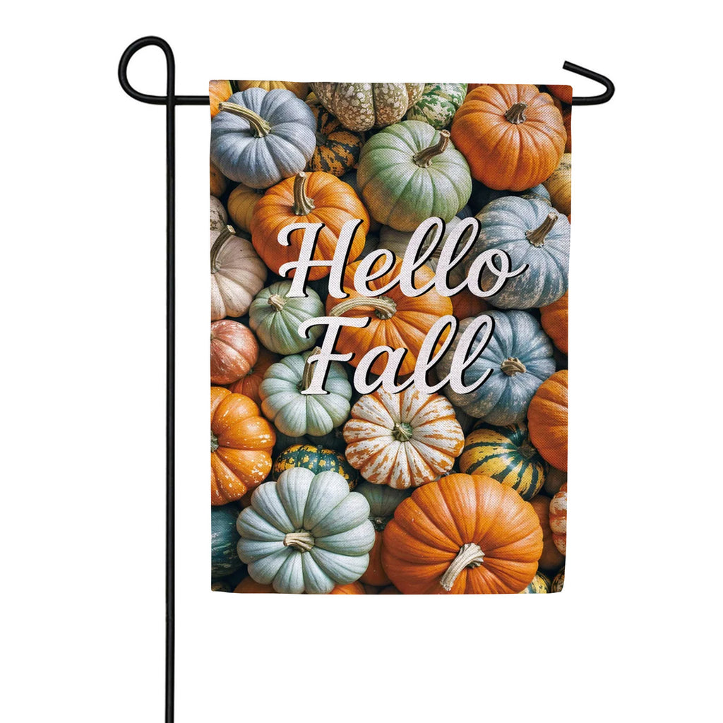 Evergreen Burlap Garden Flag - Pumpkin Bunch