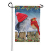 Evergreen Kitten & Cardinal Winter Friends Burlap Garden Flag