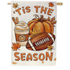 Evergreen Burlap House Flag - Fall Icon Season