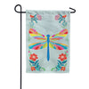Evergreen Burlap Garden Flag - Colorful Dragonfly